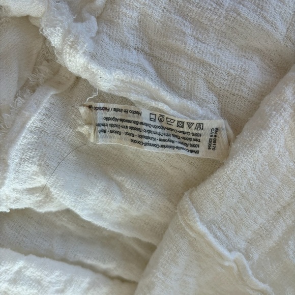 Free People Womens XS Off White Boho Spaghetti Strap Maxi Tiered Dress Deep V - Picture 9 of 9